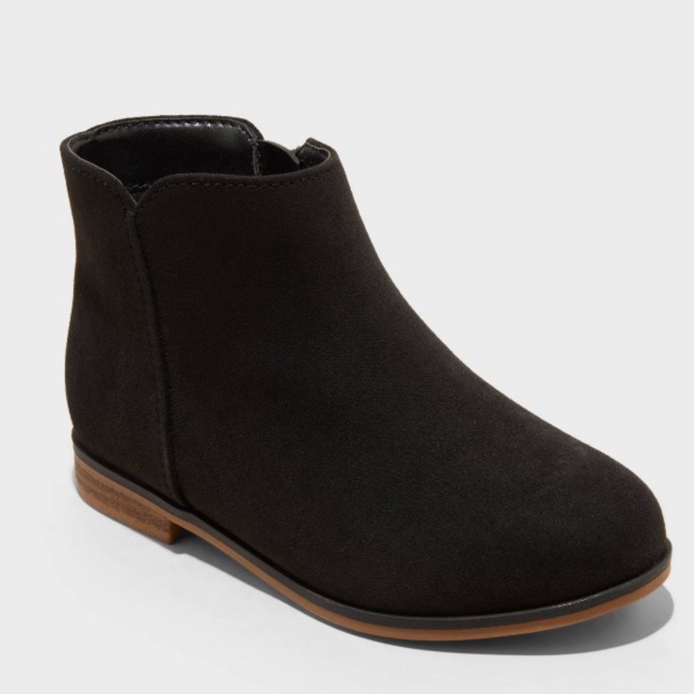 Little girls Penelope black ankle Boots